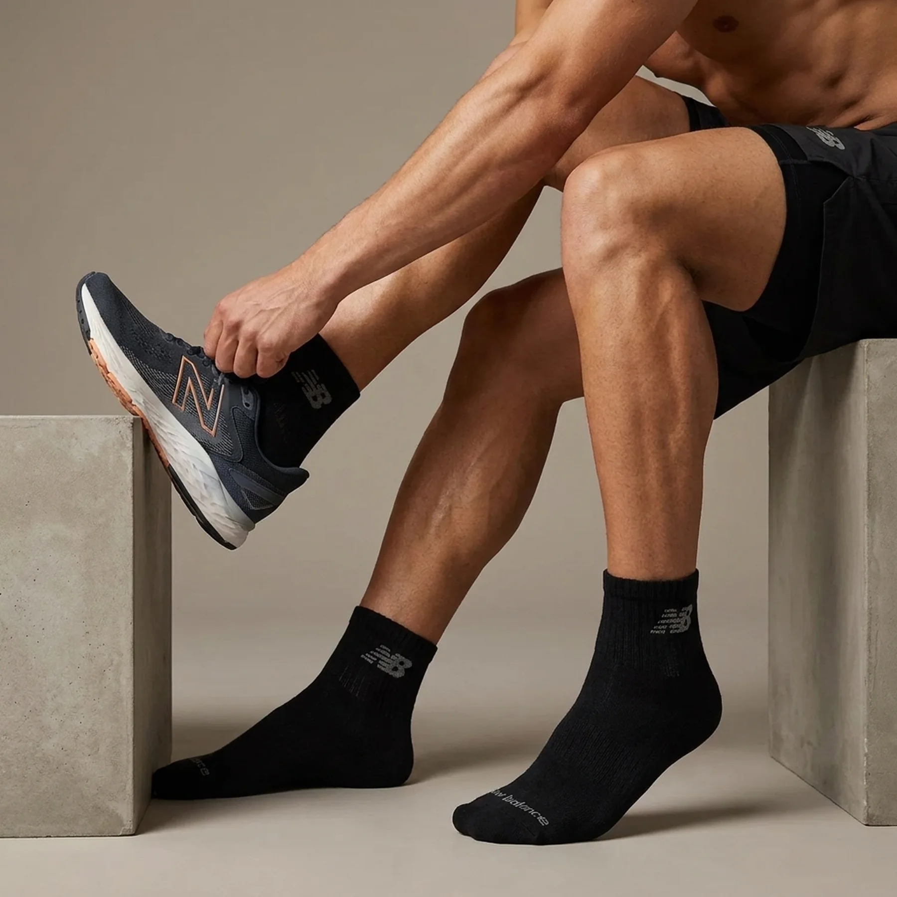 Шкарпетки New Balance Prfm Basic Ankle (3 ) Black (LAS51413BK)