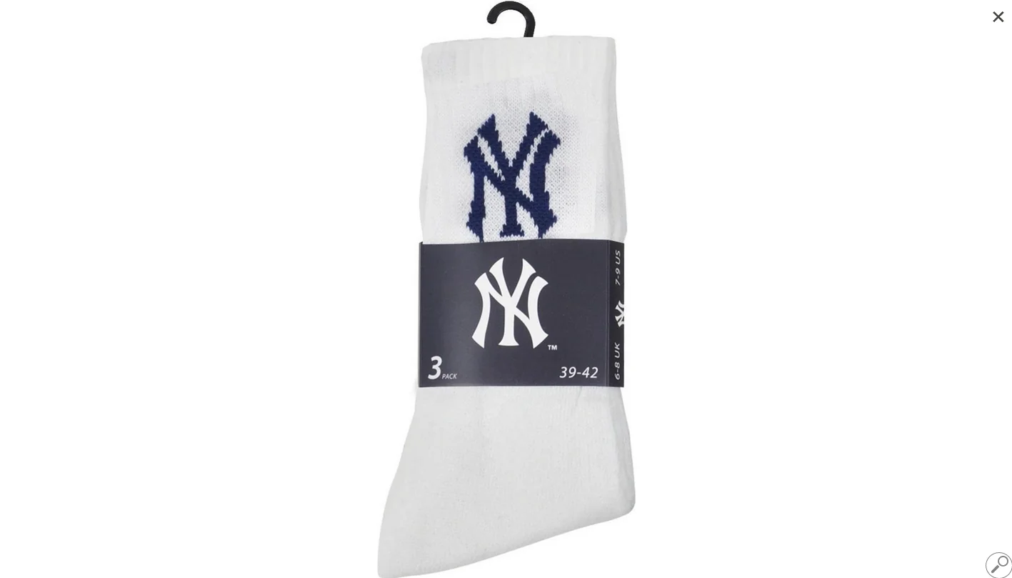 Шкарпетки New York Yankees 3 pk Crew білий Уні 35-38