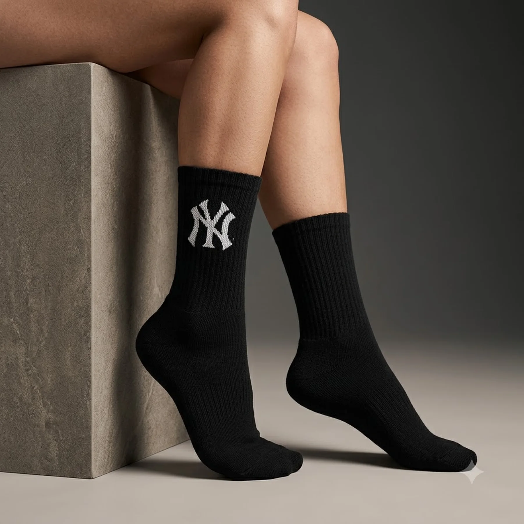 Шкарпетки New York Yankees 3 pk Crew чорний Уні 31-34