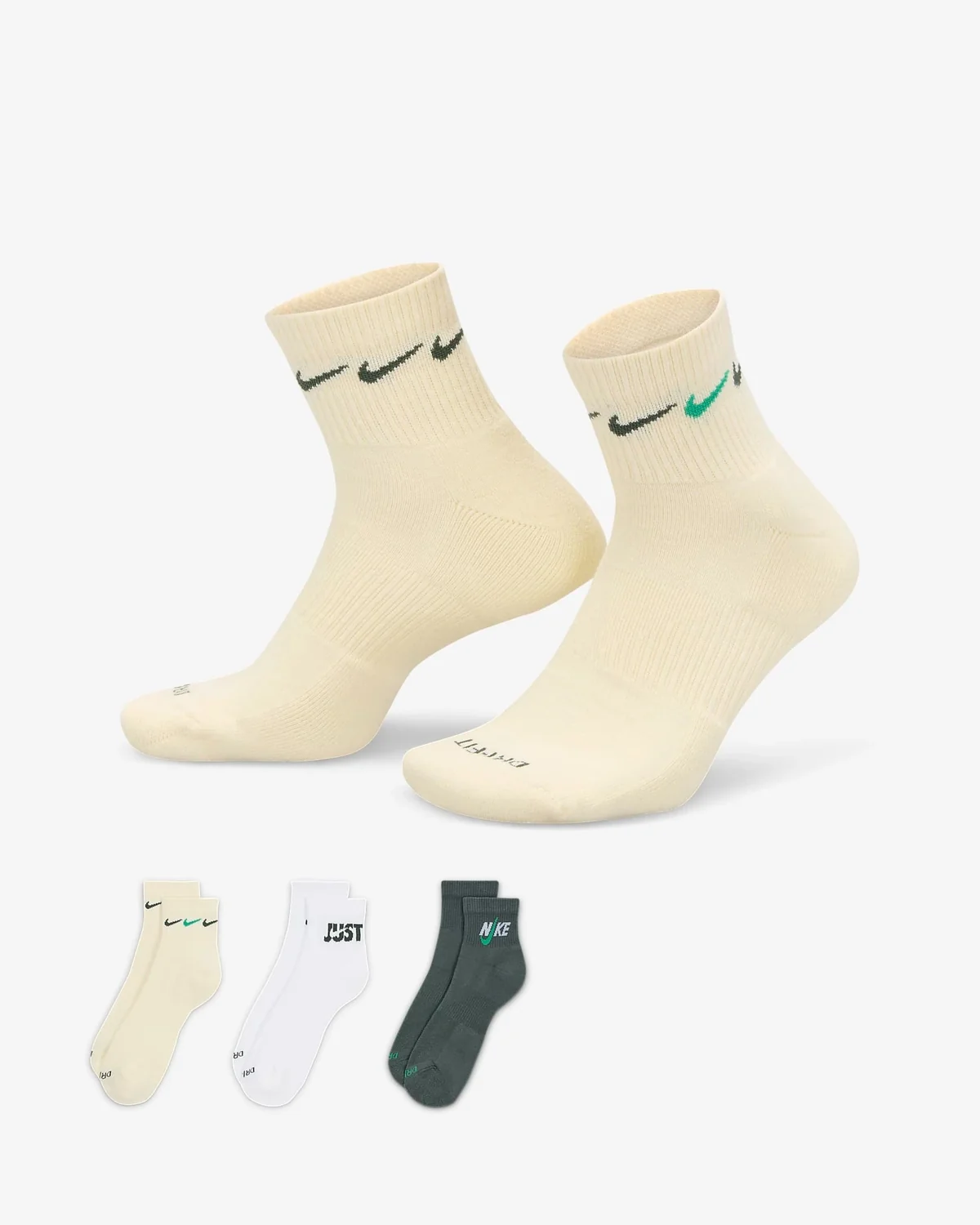 Шкарпетки Nike Everyday Plus Cushioned Ankle Multi (3 ) (DH3827-901)