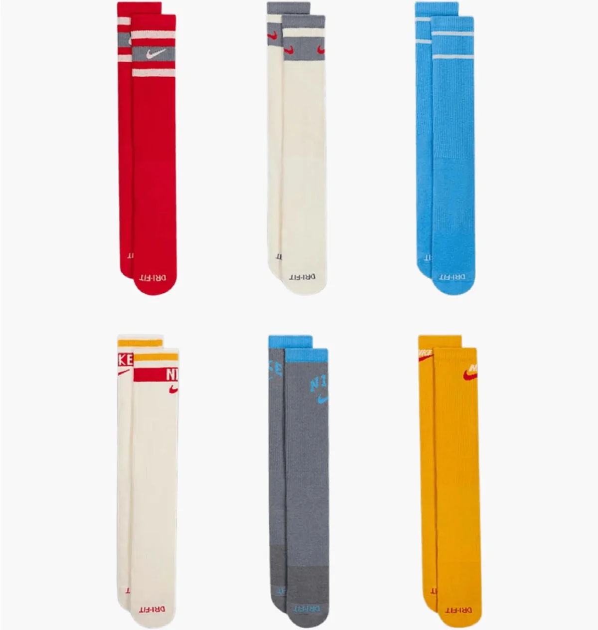 Шкарпетки Nike Everyday Plus Retro Cushioned Crew Socks 6-Pack (DX7670-910)