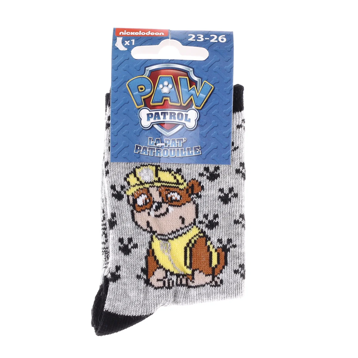 Шкарпетки PAW PATROL RUBEN сірий, чорний Діт 19-22, арт.43890847-6