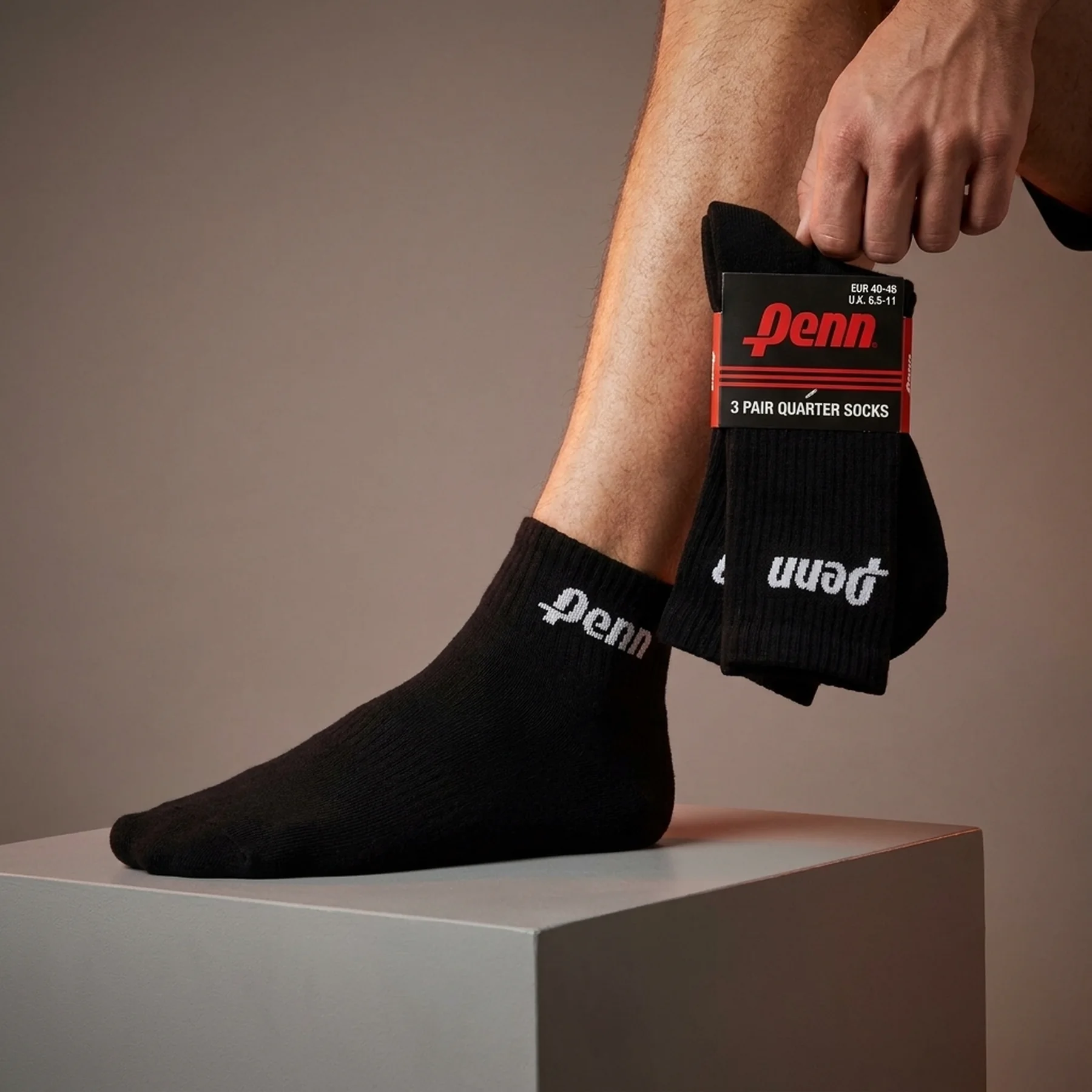 Шкарпетки Penn QUARTER SOCKS 3 PAIR чорний Уні 40-46