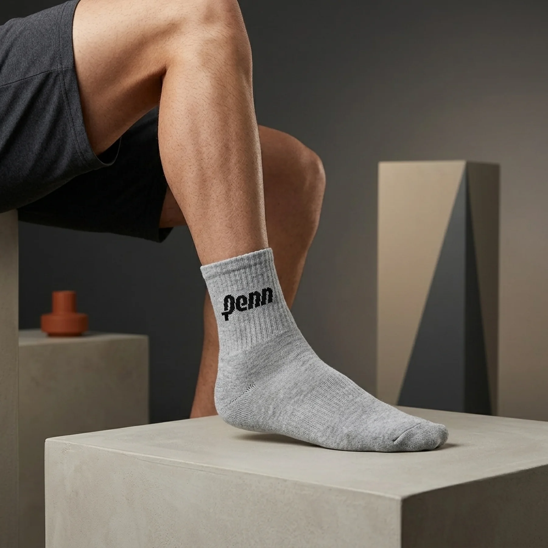 Шкарпетки Penn QUARTER SOCKS 3 PAIR сірий Уні 40-46