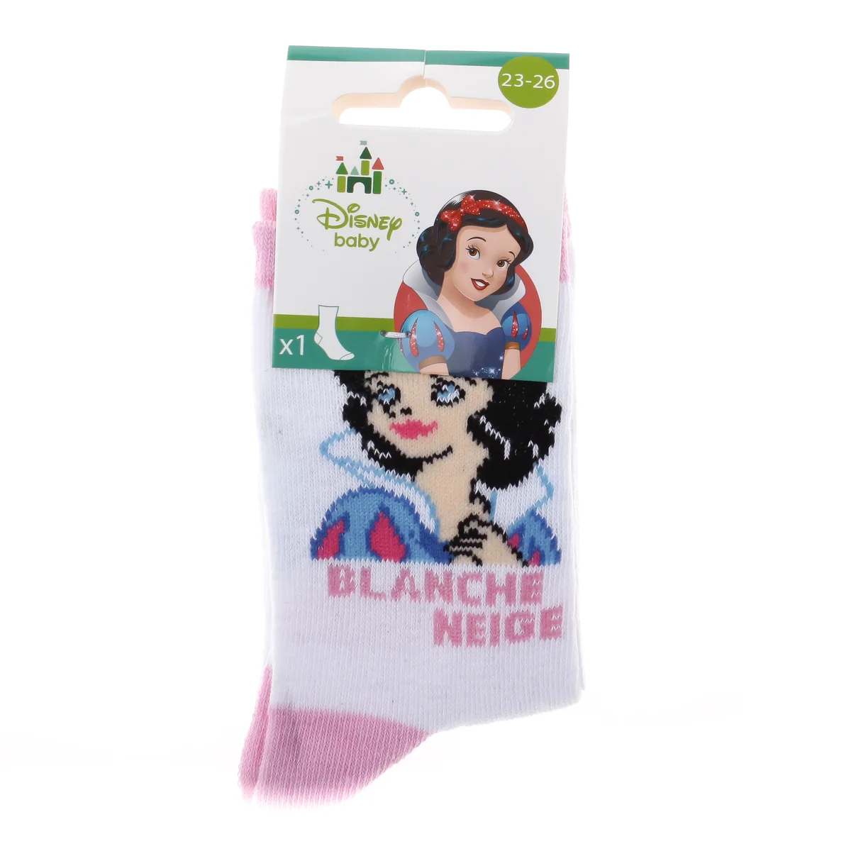 Шкарпетки PRINCESS BLANCHE NEIGE білий, рожевий Діт 23-26, арт.43891047-6