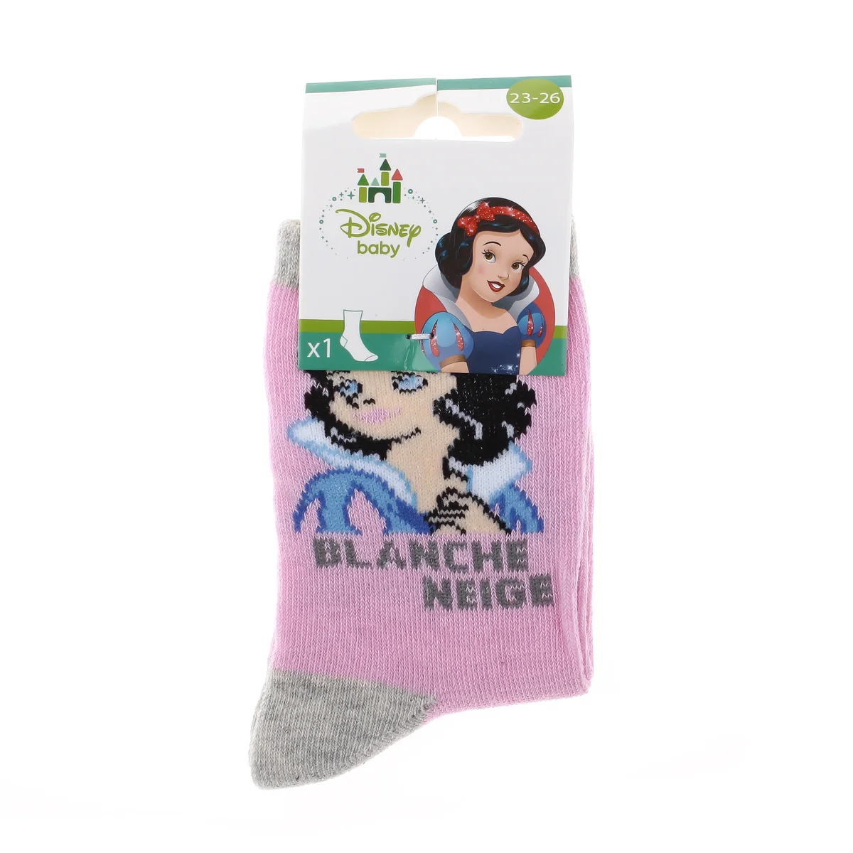 Шкарпетки PRINCESS BLANCHE NEIGE сірий, рожевий Діт 23-26, арт.43891047-5
