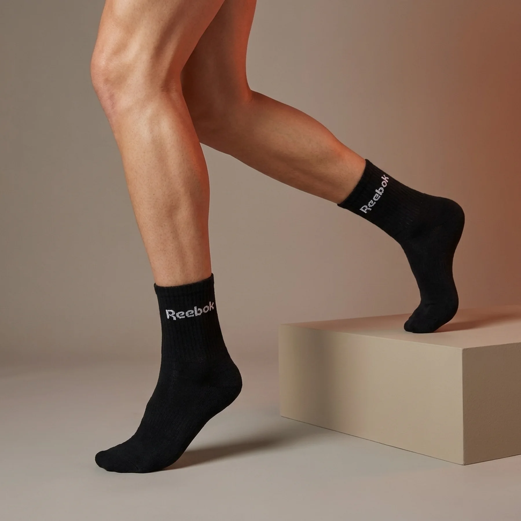 Шкарпетки Reebok 3 Pack Crew Socks In Black (AB5280)