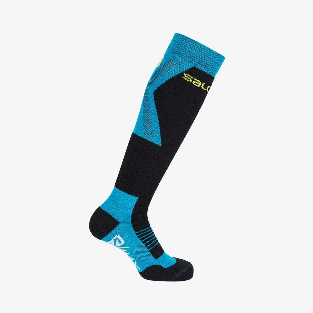 Шкарпетки S S/MAX JR DX+SX Havaian surf/Black C10169 SALOMON M Блакитний