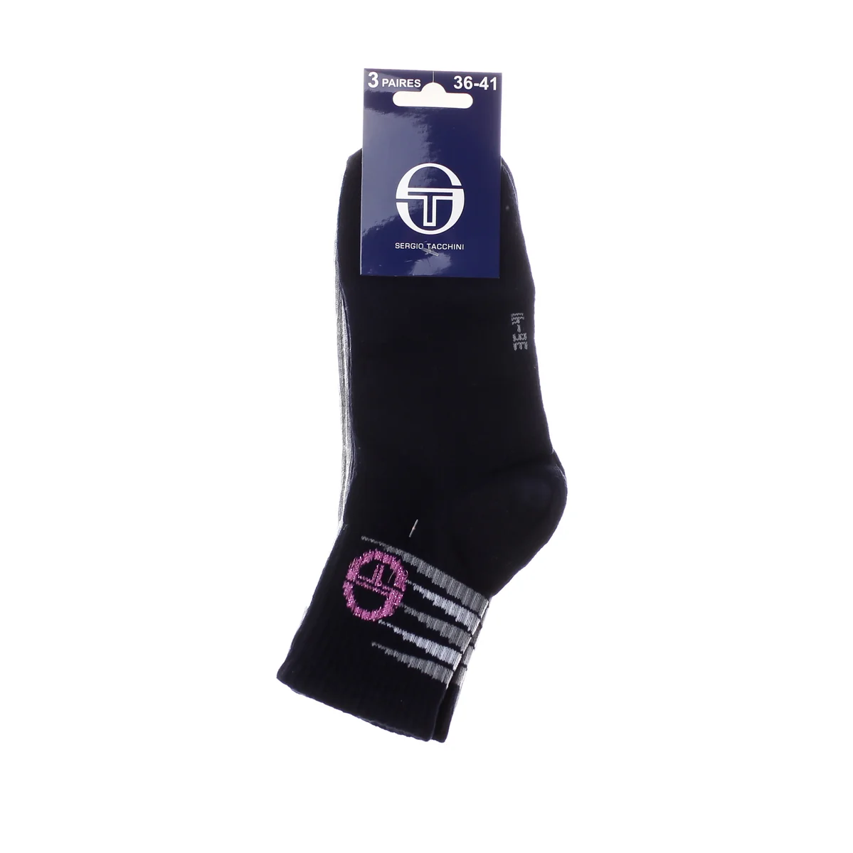 Шкарпетки Sergio Tacchini 3-pack білий, сірий, синій Уні 36-41