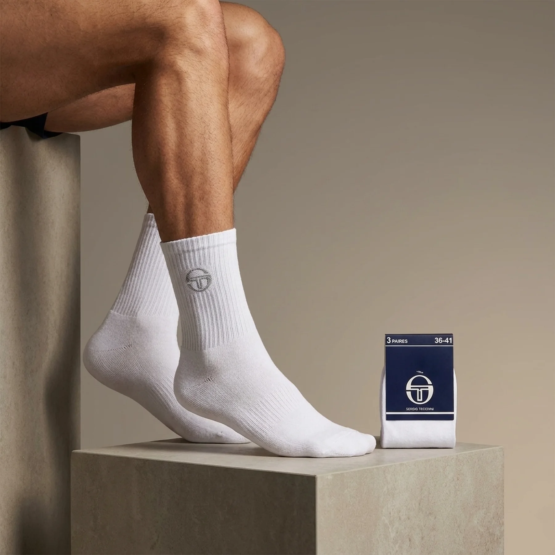 Шкарпетки Sergio Tacchini 3-pack білий Уні 36-41 (13898115-1)