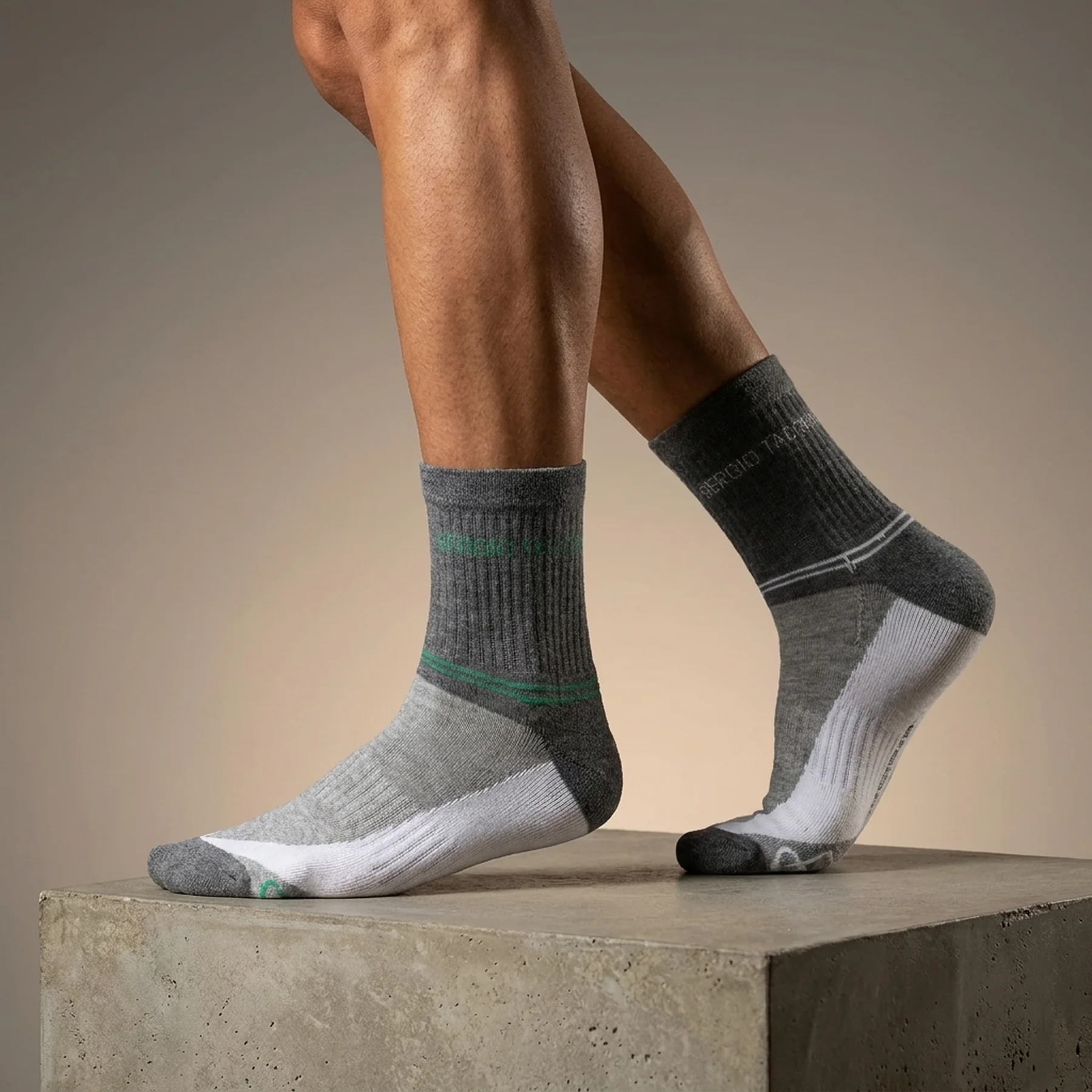 Шкарпетки Sergio Tacchini 3-pack сірий, білий, зелений Уні 36-40