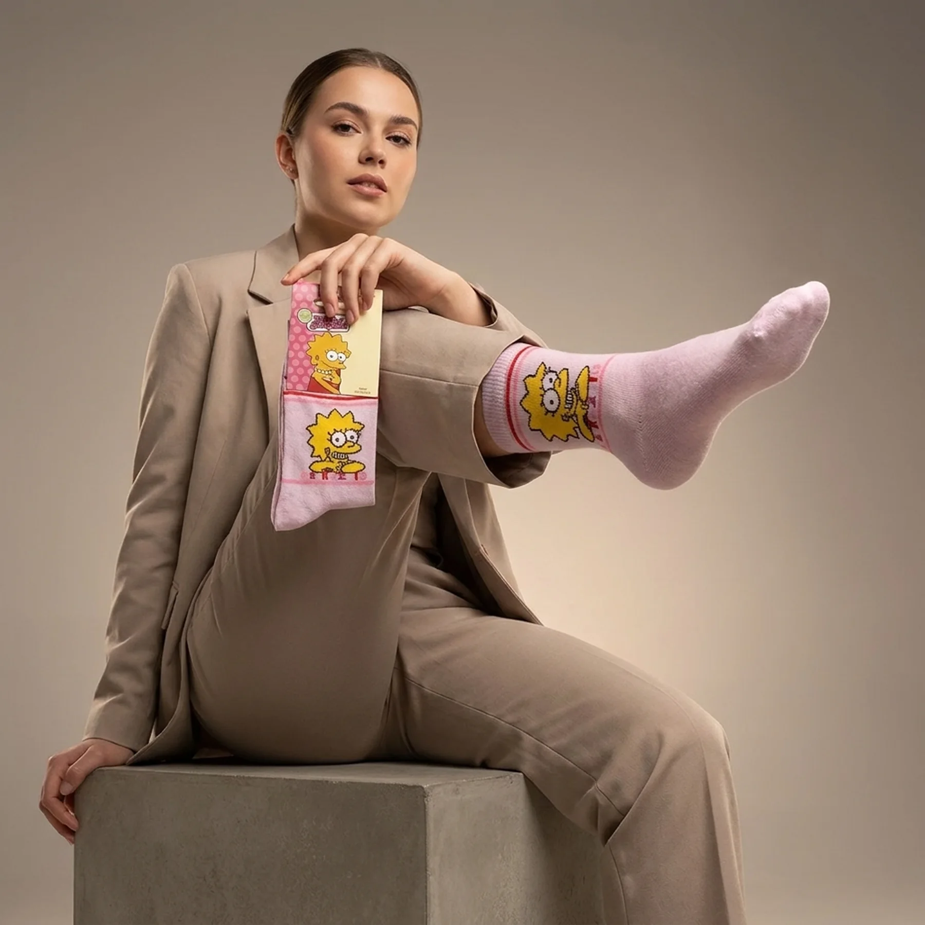 Шкарпетки Simpson LISA GEEKAZOID блідо-рожевий Діт 35 - 41
