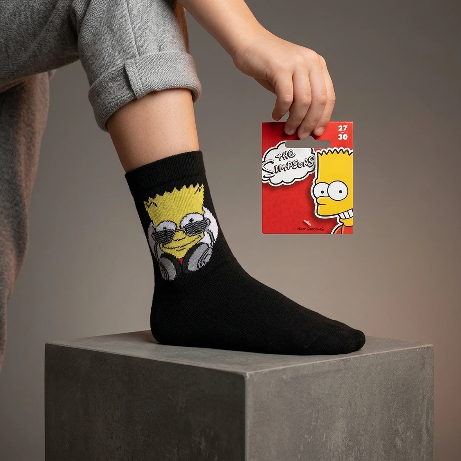 Шкарпетки SIMPSON BART BART + EAT MY SHORTS чорний Діт 31-34, арт. 83897612-2