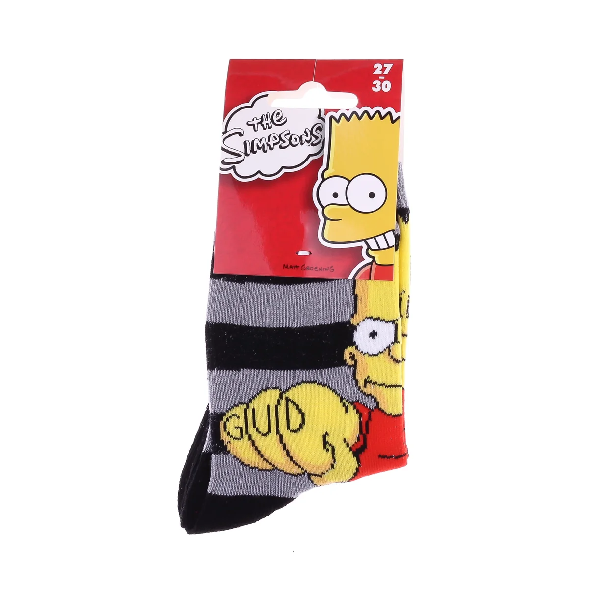 Шкарпетки SIMPSON BART BART + EAT MY SHORTS світло-сірий Діт 31-34, арт.83897612-3