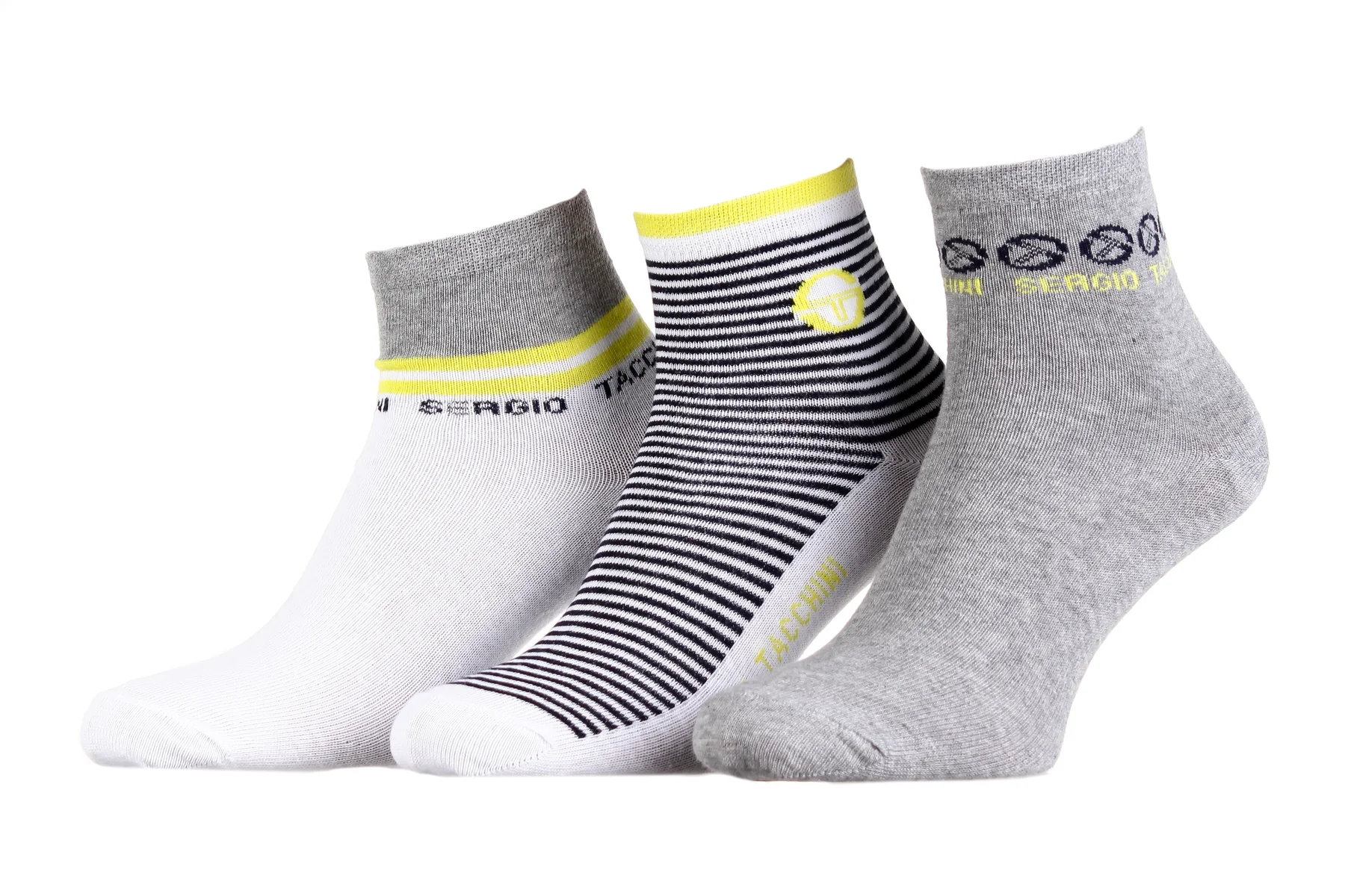 Шкарпетки Sergio Tacchini 3-pack жовтий, сірий Жін 36-41