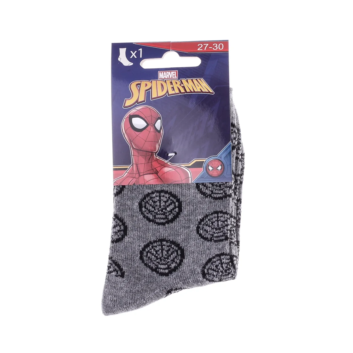 Шкарпетки SPIDER MAN ALL OVER DE TETE SPIDERMAN темно-сірий Діт 23-26, арт.83892247-7