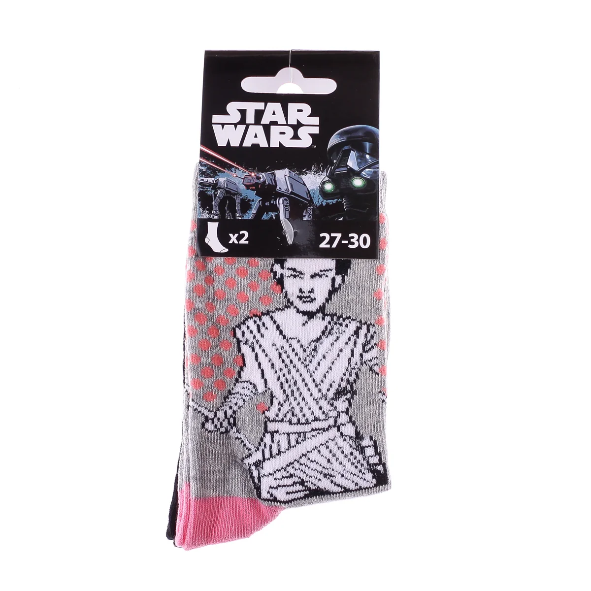 Шкарпетки STAR WARS LEIA/REY 2P чорний, світло-сірий Діт 27-30 арт 83892048-1