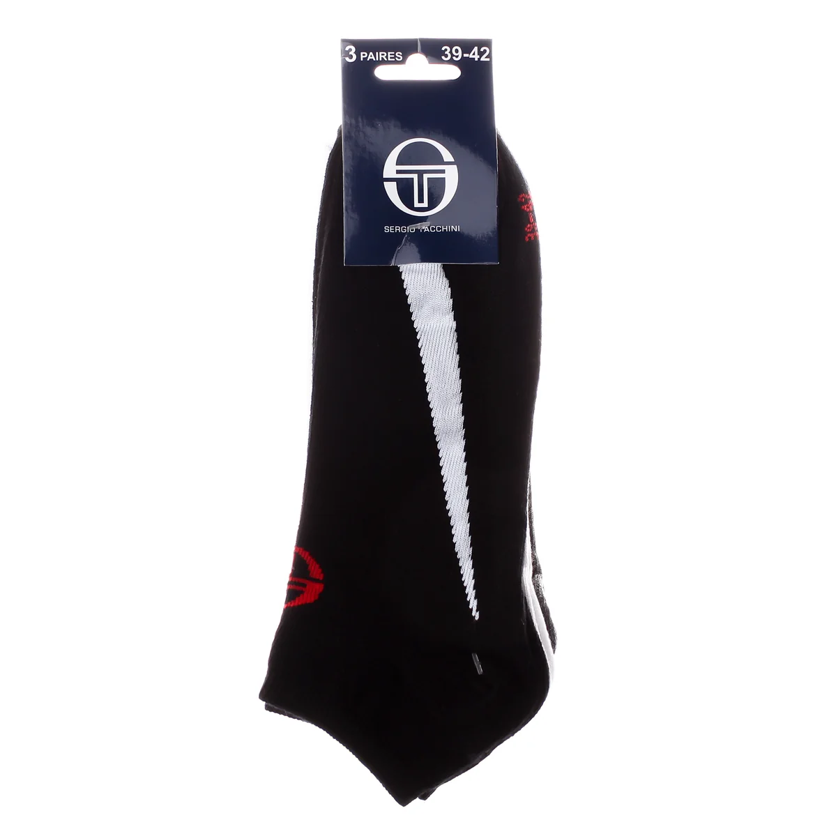 Шкарпетки Sergio Tacchini 3-pack чорний, білий, сірий Уні 39-42
