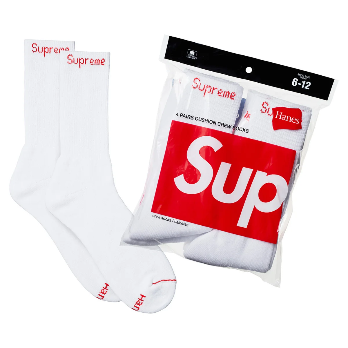 Hanes Socks White