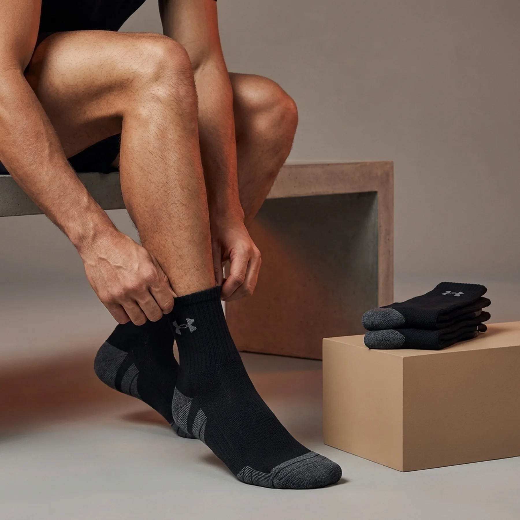 Шкарпетки Under Armour Ua Performance Tech 3Pk Qtr (1379510-001)
