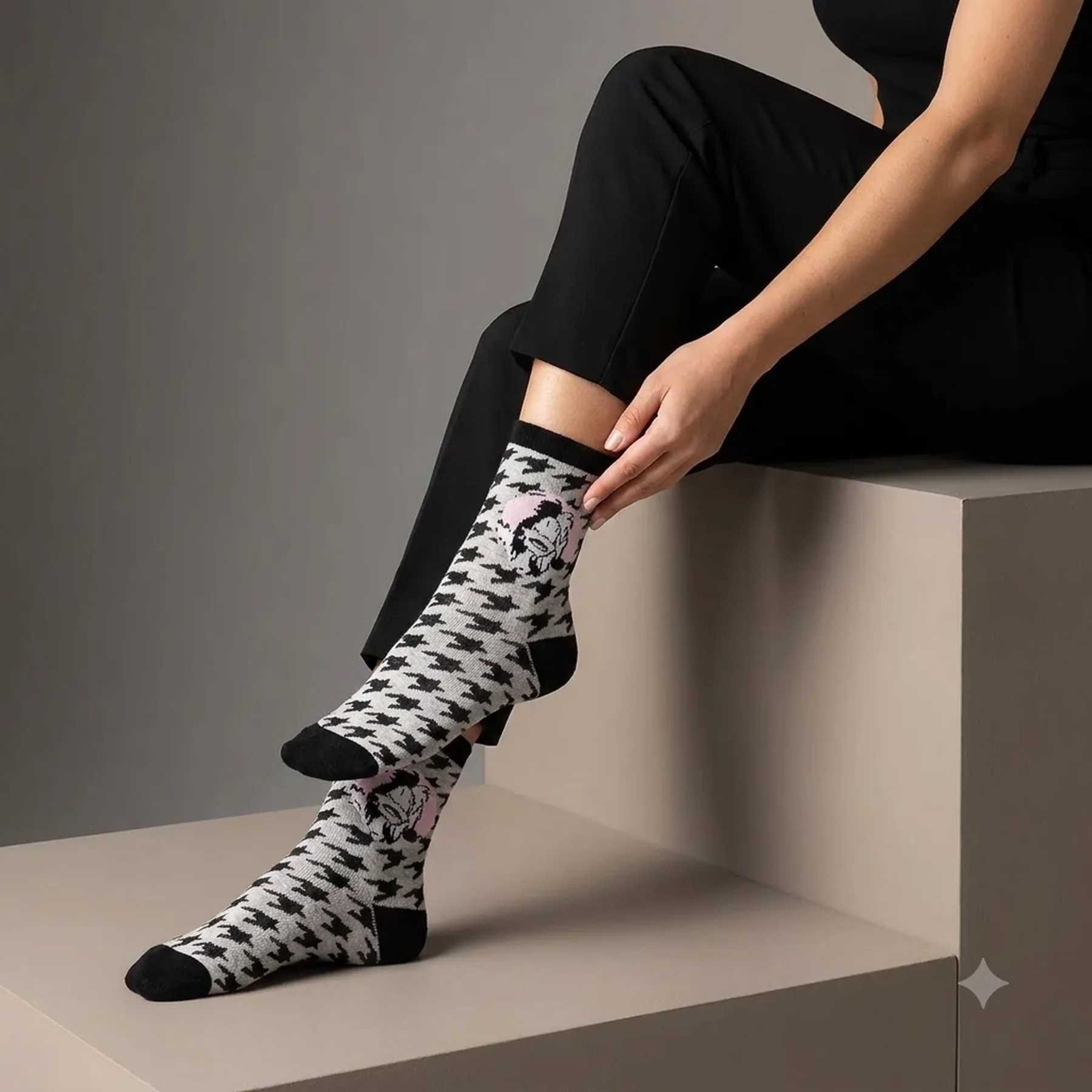 Шкарпетки Vilaines CRUELLA + PIED DE POULE сірий Уні 36-41