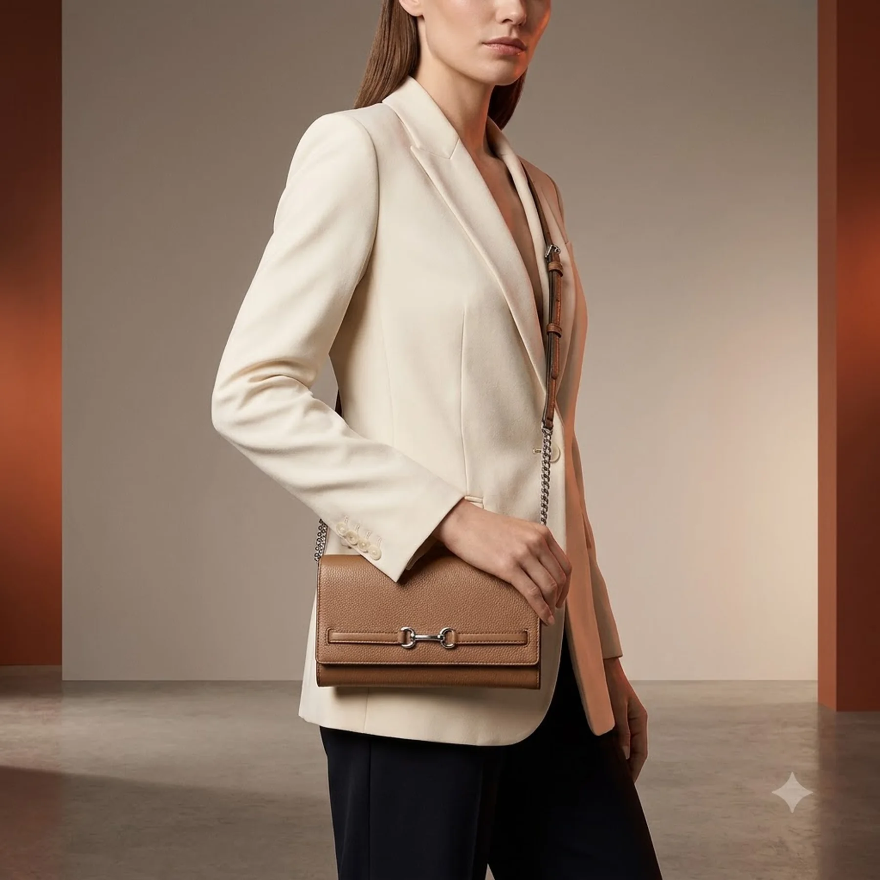 Шкіряна сумка через плече Carson Michael Kors 1159858000 Коричневий