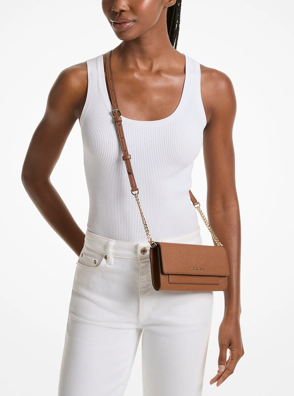 Шкіряна сумка через плече з гаманцем Jet Set Michael Kors 1159849389 Коричневий