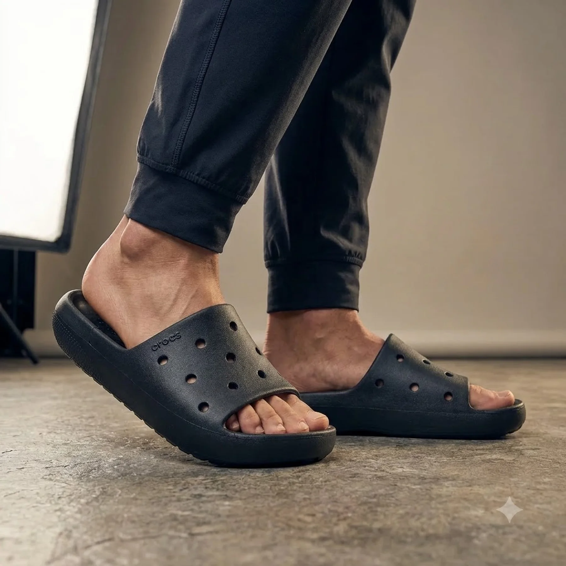 Шльопанці UNI Classic Slide v2 Whi 209401-001-Black CROCS M10/W12(43-44) Чорний