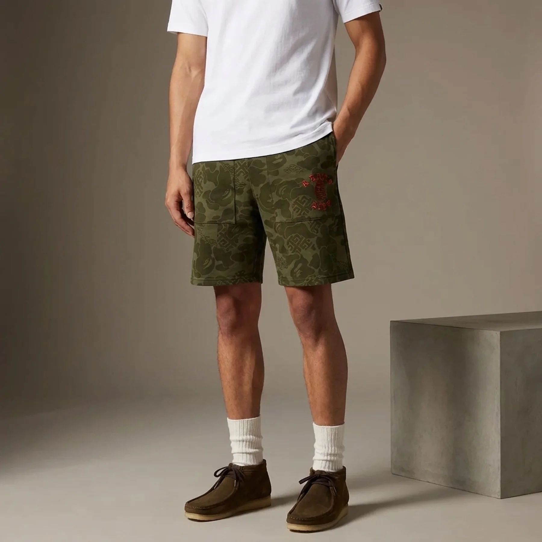 Шорти чоловічі Bape Black Asia Camo Shorts (001SPK201001M)