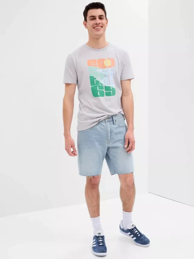Шорти чоловічі Gap V-Straight Denim Light Blue (602501-00)