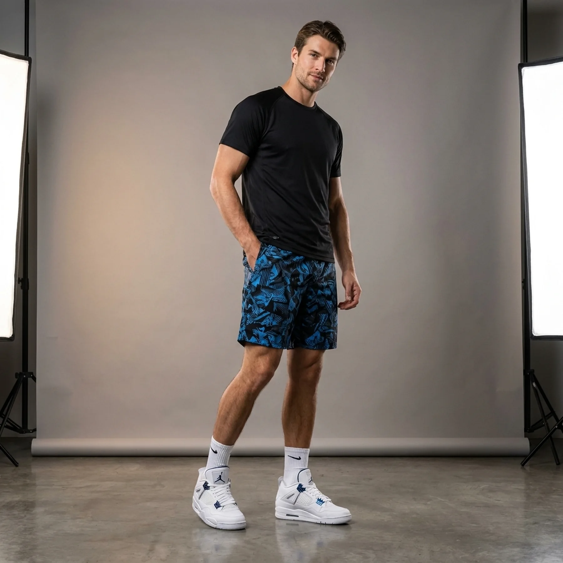 Шорти чоловічі Helly Hansen Newport Boardshorts Black/Blue (34277-585)