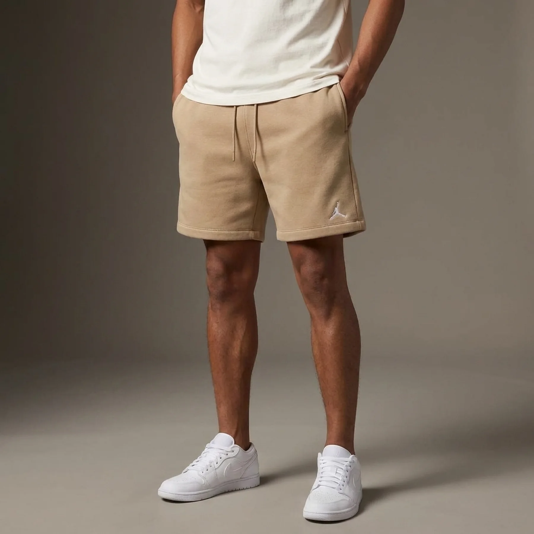 Шорти чоловічі Jordan Brooklyn Fleece Beige (FV7285-257)
