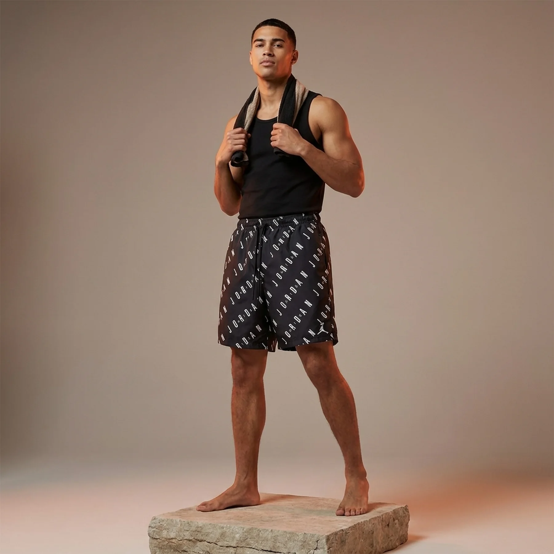 Шорти чоловічі Jordan Essentials Allover Print Poolside Swim Shorts Black (DX9673-010)