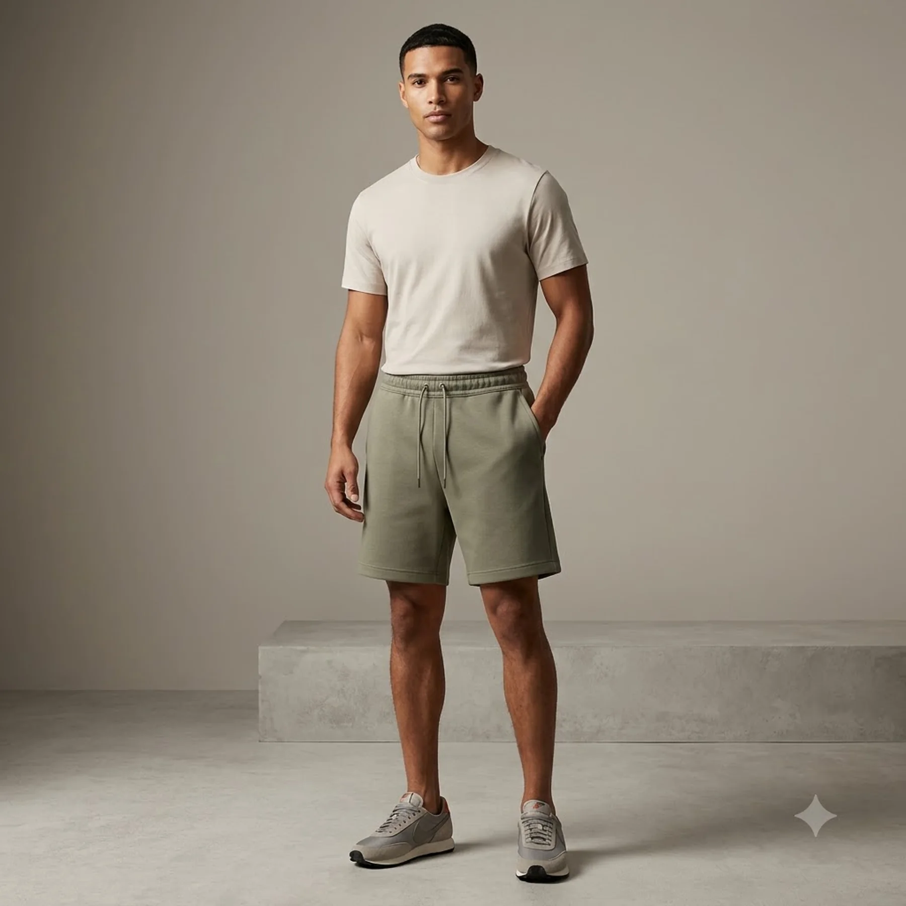 Шорти чоловічі Nike Tech Fleece Reimagined Shorts Olive (FN3933-053)