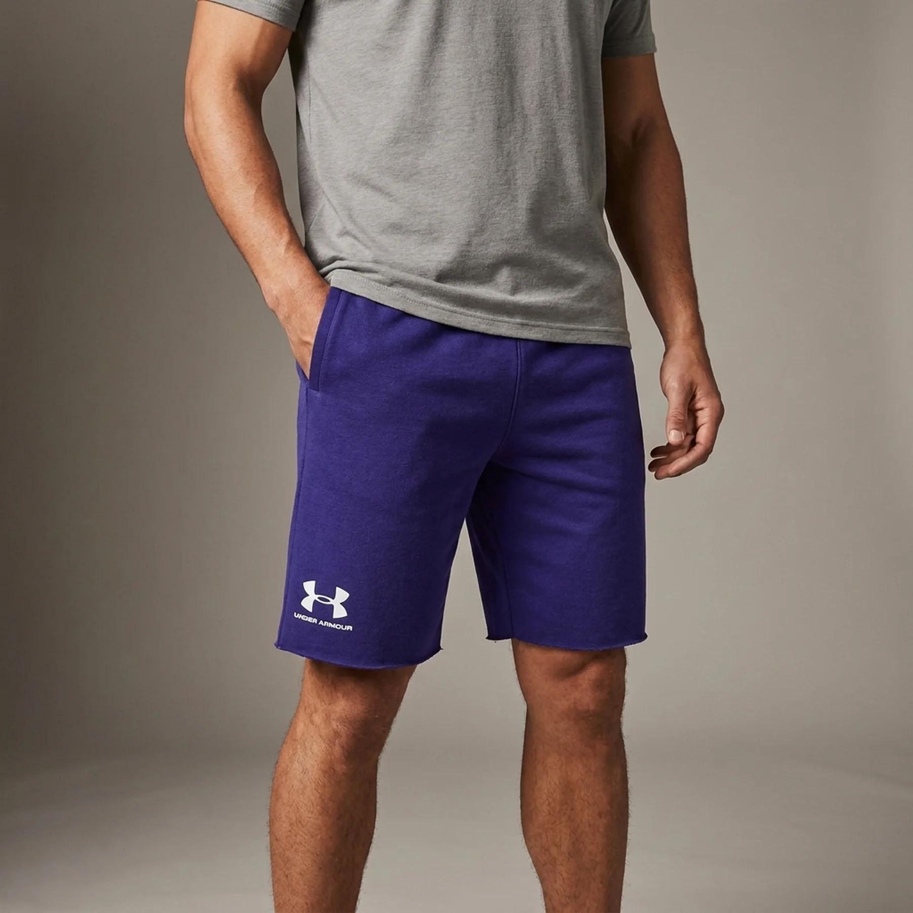 Шорти чоловічі Under Armour Rival Terry Short-Blu Violet (1361631-468)