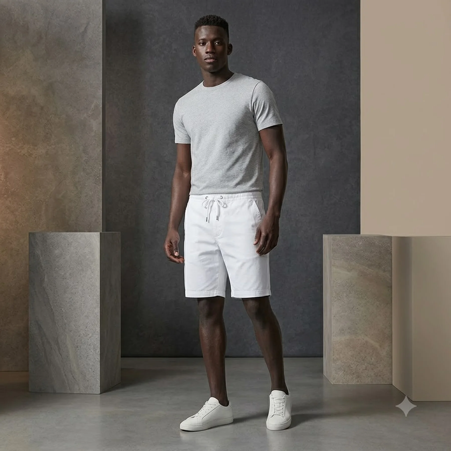 Шорти чоловічі Uniqlo Cotton Easy Shorts Grey (474127-01)