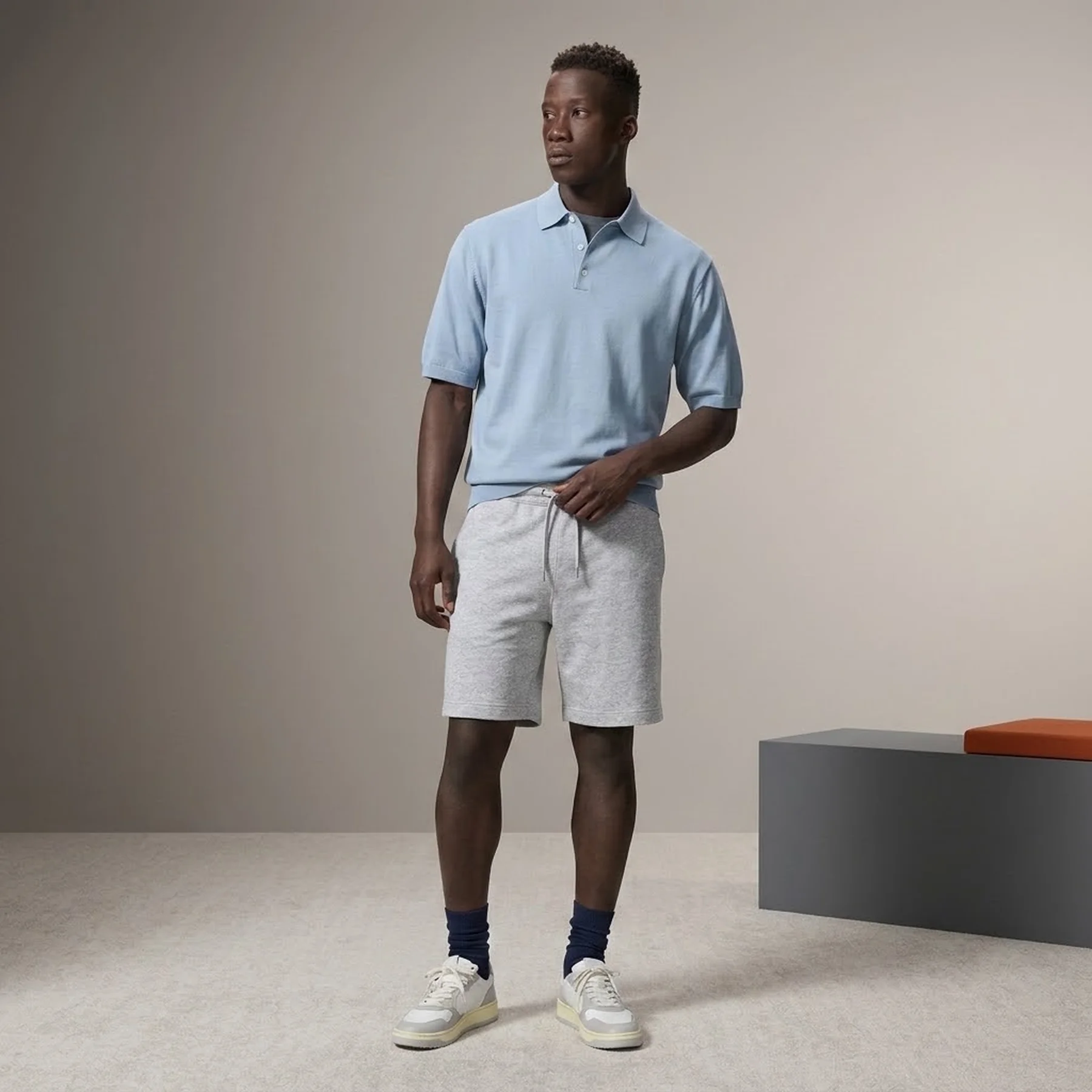 Шорти чоловічі Uniqlo Cotton Easy Shorts White (474127-04)