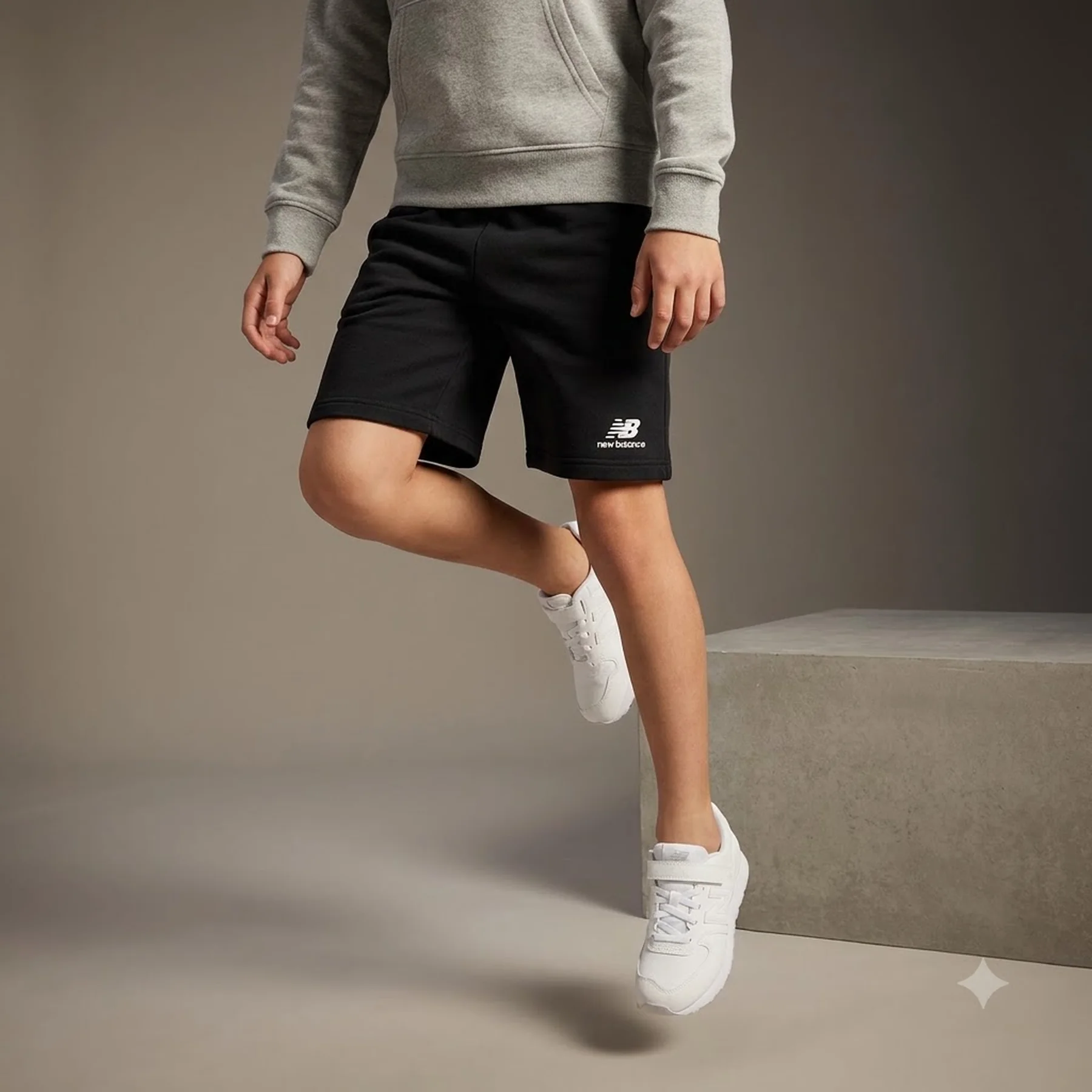 Шорти дитячі New Balance Essentials Stacked Logo (YS31540BK)