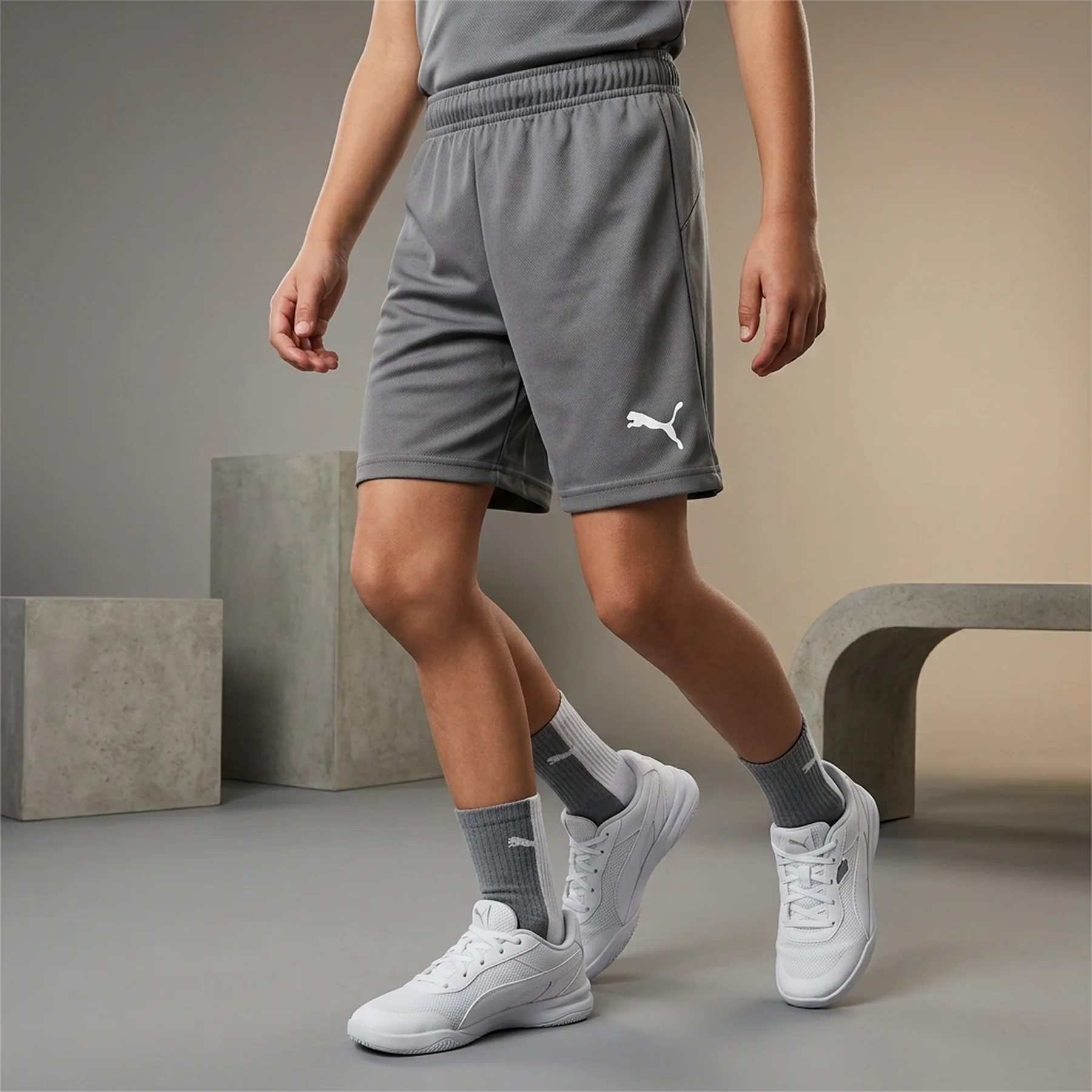 Шорти Puma teamRISE Short Jr сірий дитячий 116 см (704943-13)