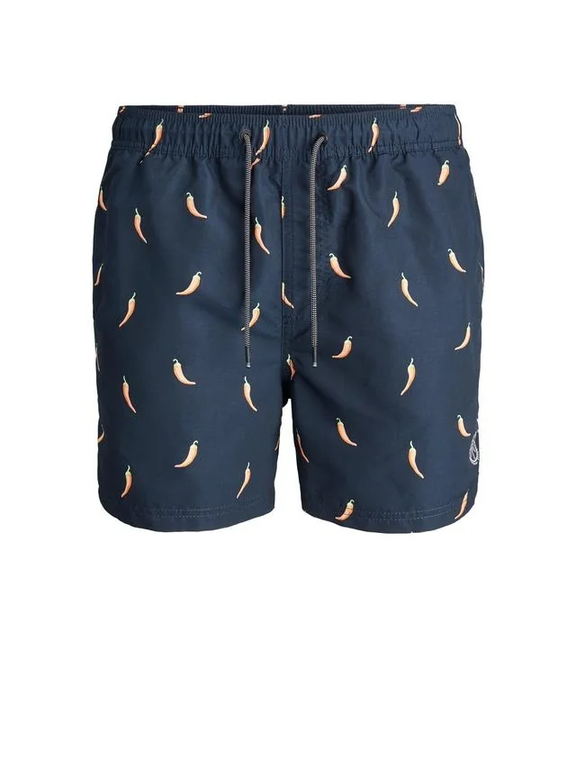 Шорти для плавання JJIBALI JJSWIMSHORTS AKM FUNNY FOOD 12184800 Navy Blazer Jack & Jones M Темно-синій