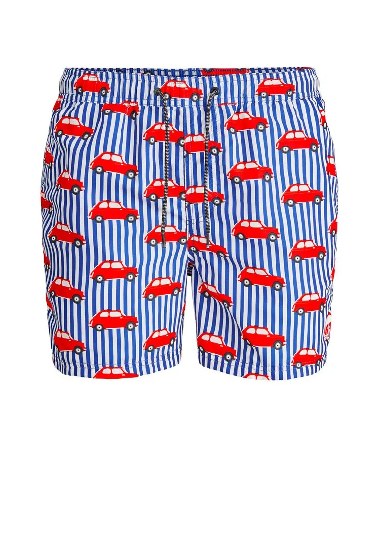 Шорти для плавання JJIBALI JJSWIMSHORTS AKM ITALIA 12186944 Flame Scarlet Jack & Jones L Блакитний