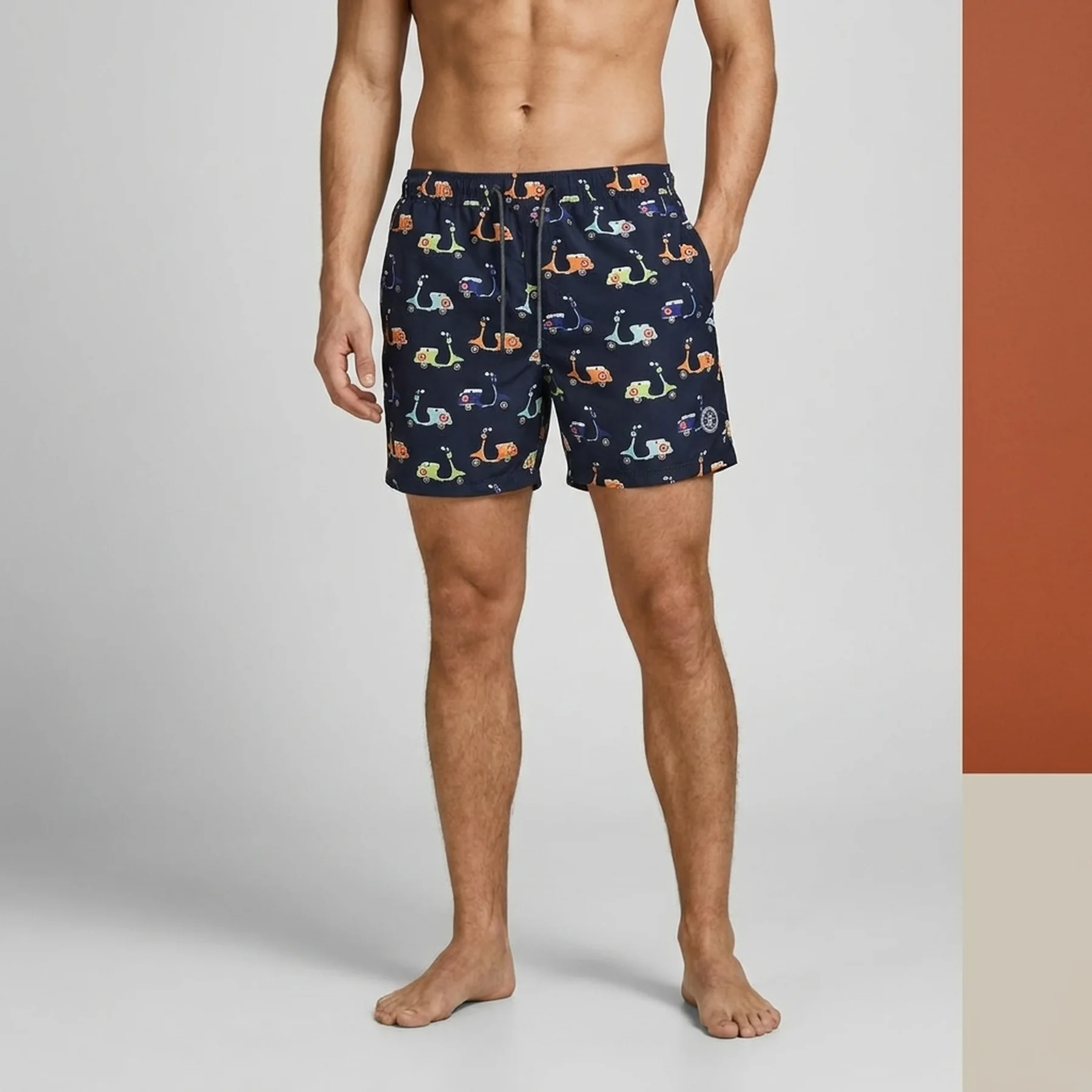 Шорти для плавання JJIBALI JJSWIMSHORTS AKM ITALIA 12186944 Navy Blazer Jack & Jones L Темно-синій
