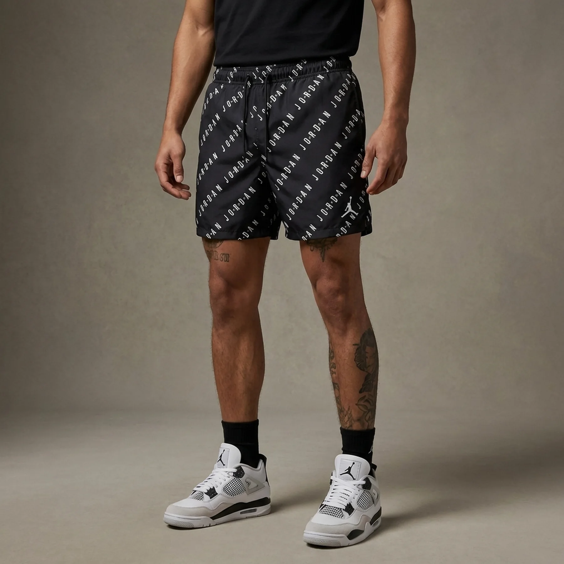 Шорти чоловічі Jordan Essentials Allover Print Poolside Swim Shorts Black (DX9673-010)