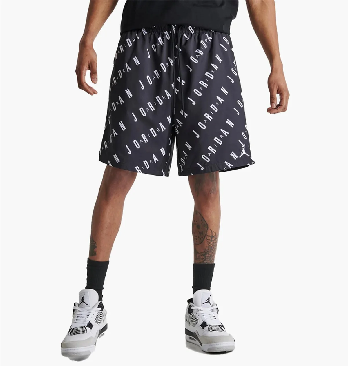Шорти чоловічі Jordan Essentials Allover Print Poolside Swim Shorts Black (DX9673-010)