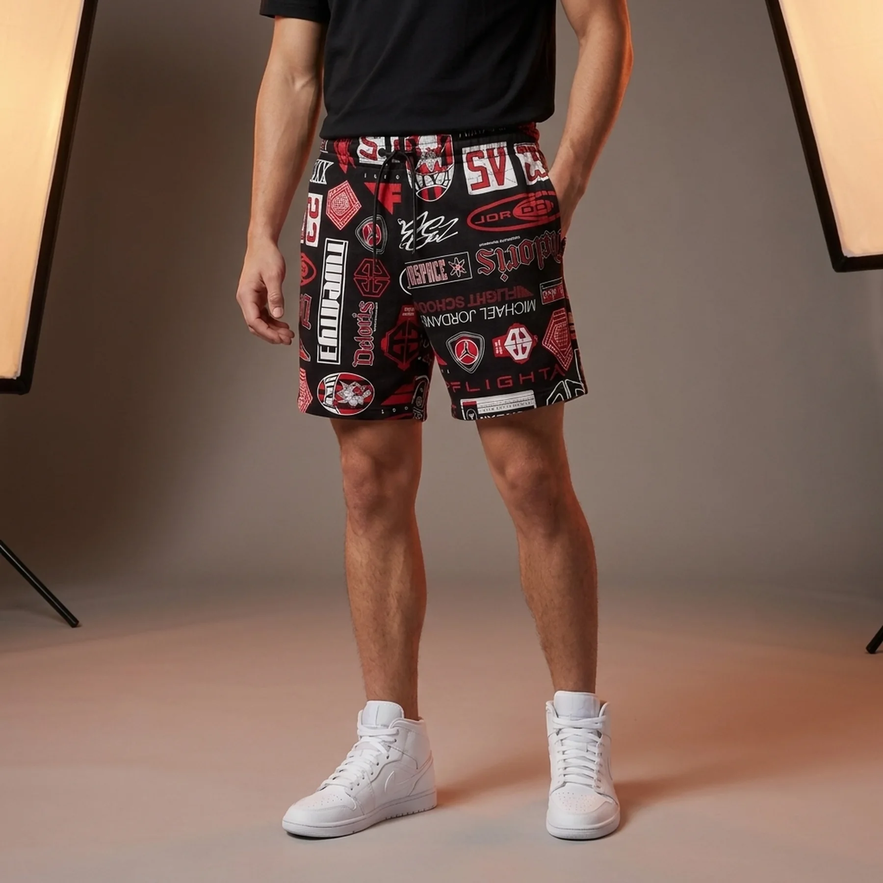 Шорти підліткові Jordan Essentials French Terry Printed Black (95D743-023)