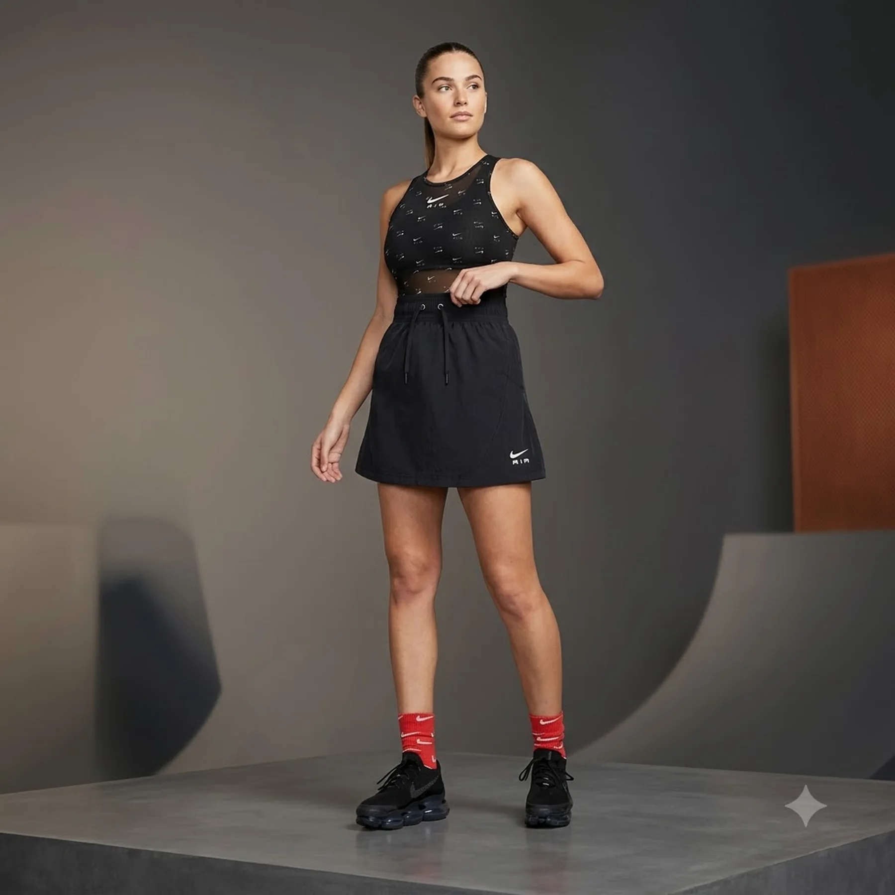 Шорти жіночі Nike Air Women's High-Waisted Woven Miniskirt (DV8247-010)
