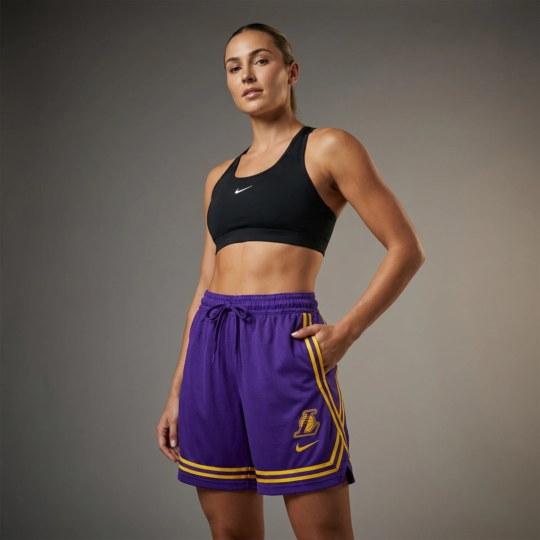 Шорти жіночі Nike Lal W Nk Df Short Xvr Cts Nba Violet Dn4740-504 (DN4740-504)