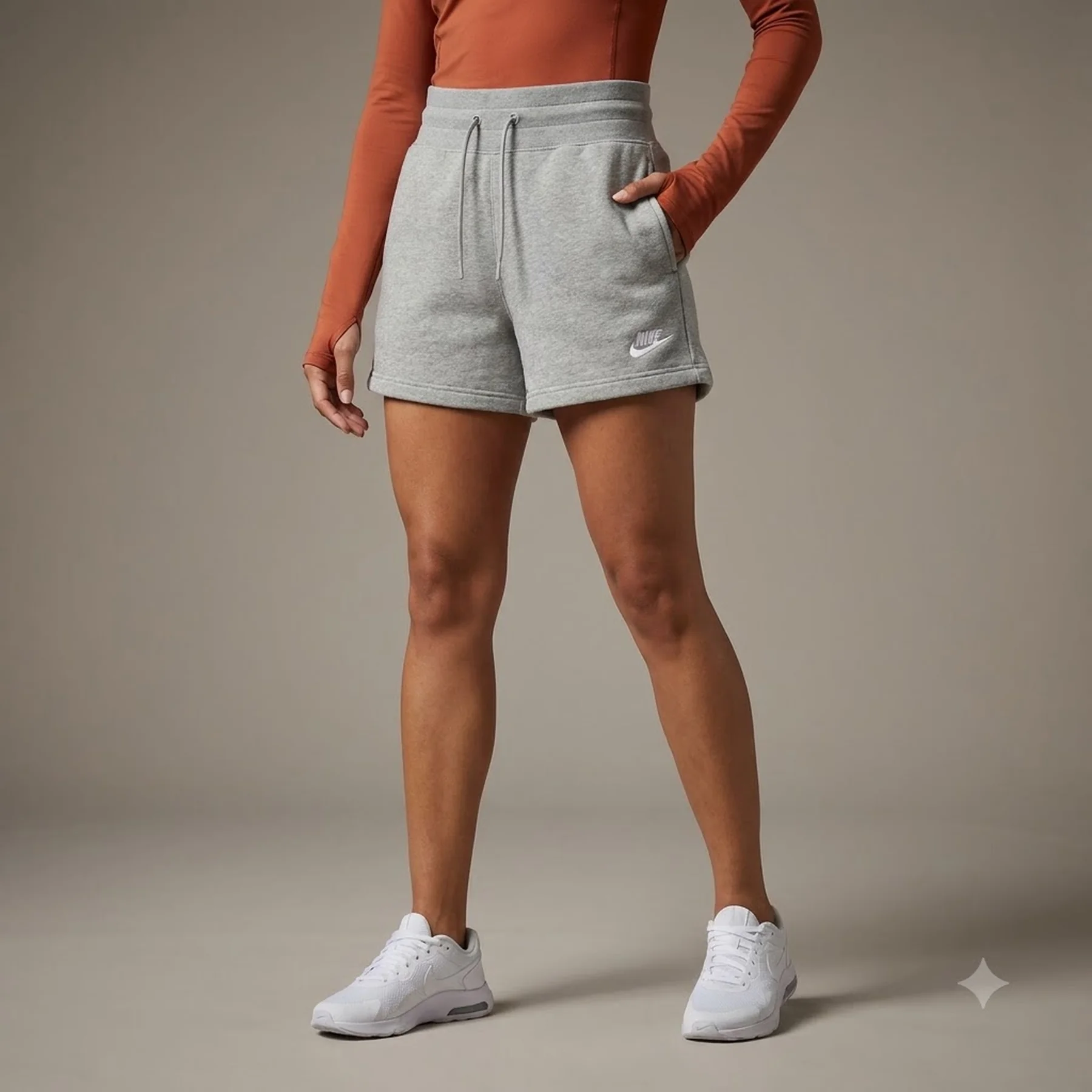 Шорти жіночі Nike Sportswear Phoenix Fleece High-Waisted Shorts (FD1409-063)