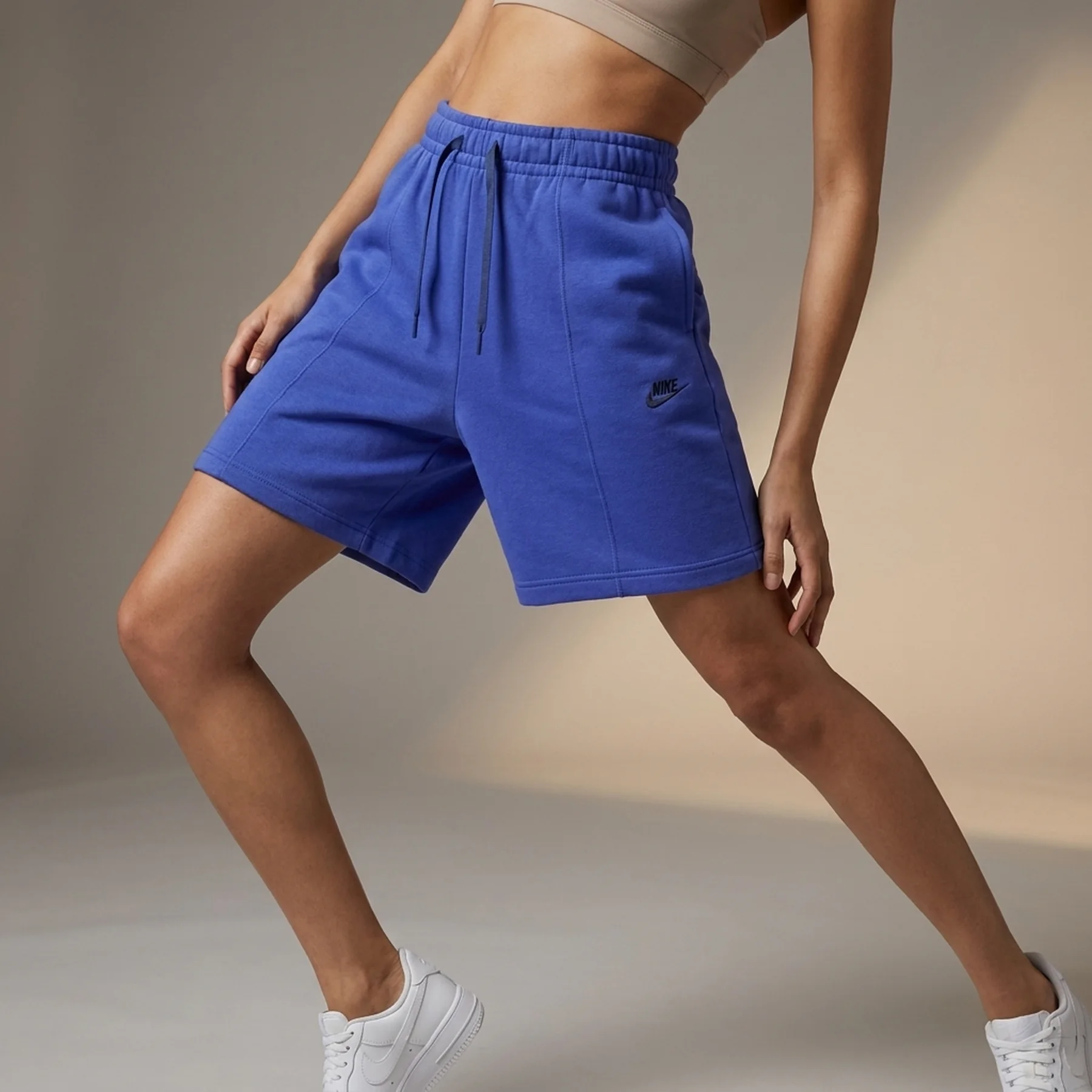 Шорти жіночі Nike Sportswear Women's High-Rise Fleece Dance Shorts Lapis (DV0334-430)