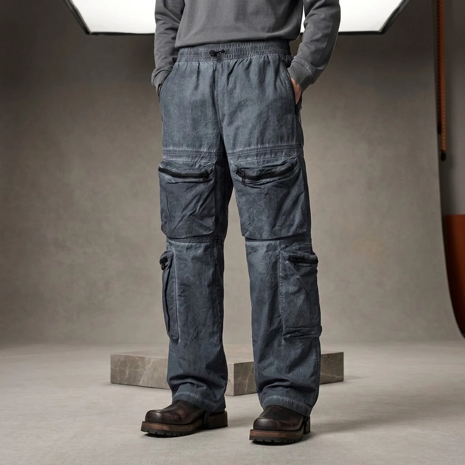 Штани чоловічі Cargo Nohavice Diesel P-Noode-A Cargo Pants Blue